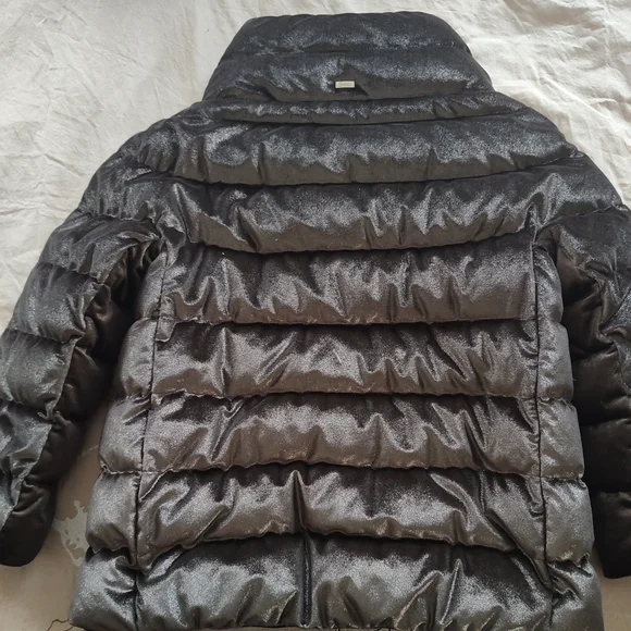 Herno Down/ Feather Fill, Ladies  Shimmering Tan/Silver Puffer Jacket/ Size 40. - Picture 4 of 17